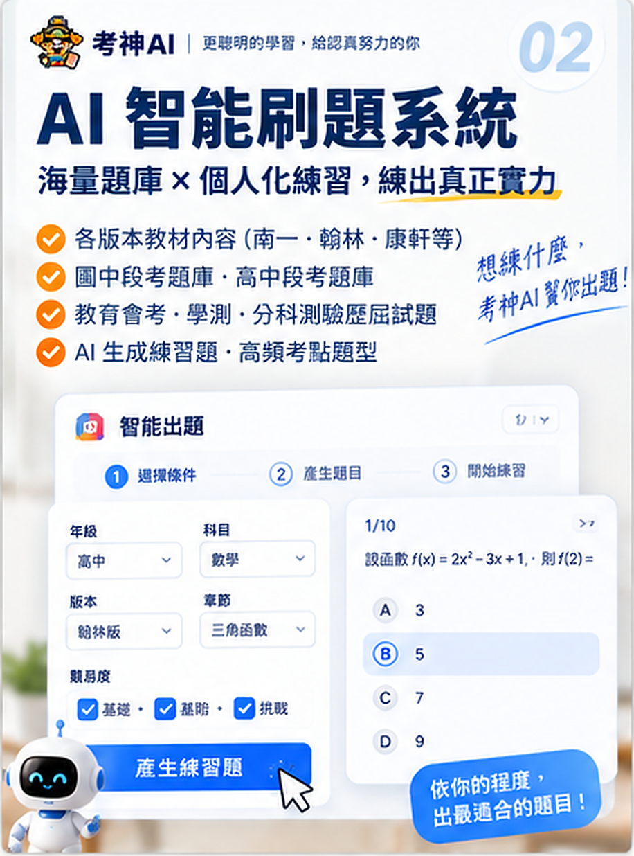 🏆 考神AI 狀元金榜｜全科方案 $12,800