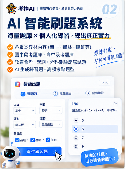 🏆 考神AI 狀元金榜｜全科方案 $12,800