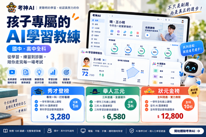 📗 考神AI 舉人三元｜三科方案 $6,580